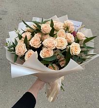 Букет Кремовые розы Латте в Караидель