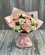 Букет цветов из:  Гвоздики, Розы и Хризантемы в Караидель