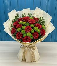 Букет цветов из:  Розы и Хризантемы #REPLACE_PRED# Караидель