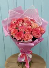 Букет 15 Розовых роз Равель #REPLACE_PRED# Караидель