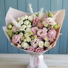 Букет цветов из:  Альстромерии и Розы в Караидель